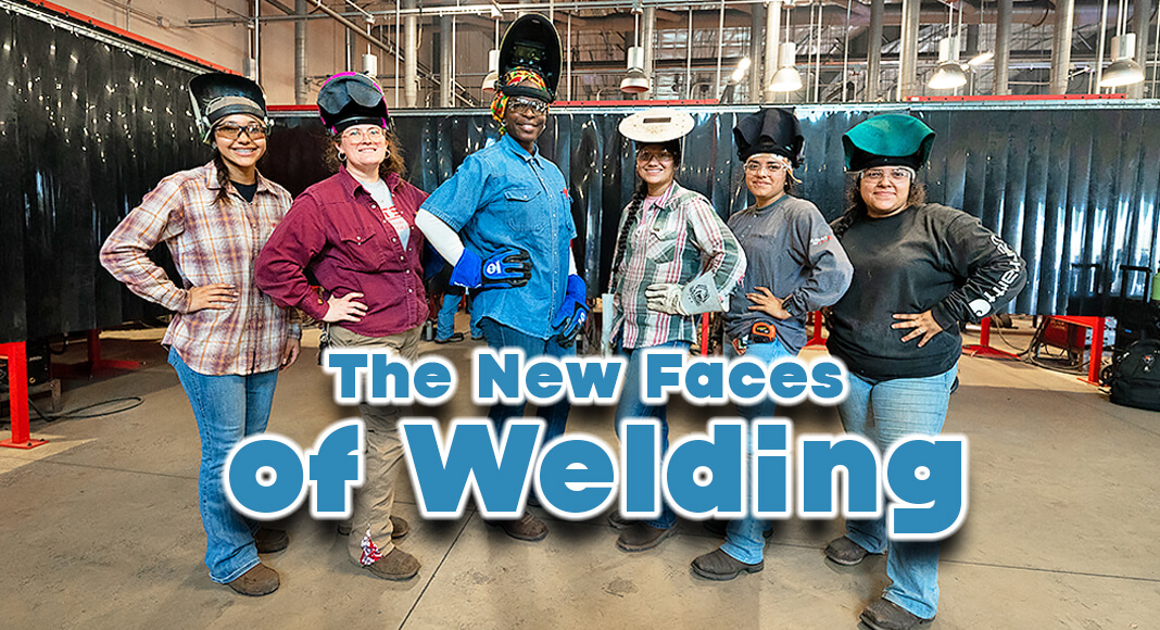 Pictured are six of the 94 female welding students at Texas State Technical College who are about to enter the primarily male-dominated industry of welding. (Photo courtesy of TSTC.)