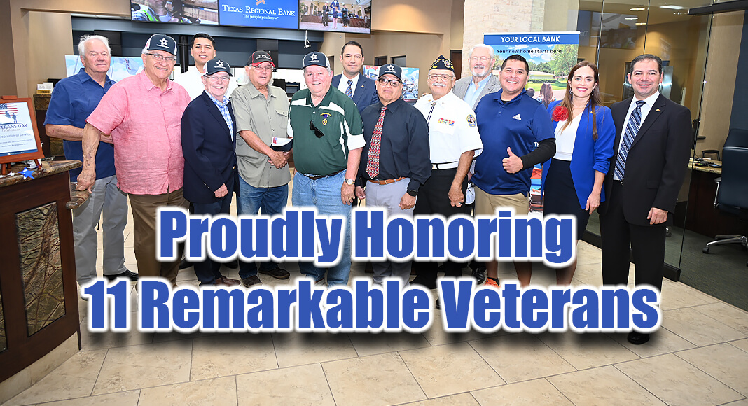 Texas Regional Bank proudly honors 11 remarkable veterans at our McAllen Ridge Branch celebration. Today, we unite as a community to express our deep gratitude and unwavering support for these brave men and women who have selflessly served our nation. Photo By Roberto Hugo González