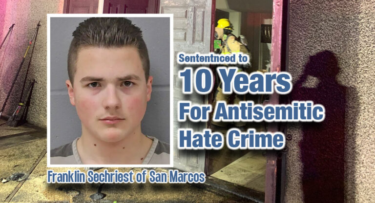 Texas Man Sentenced to 10 years for Antisemitic Hate Crime After Seeking to Burn Down Synagogue