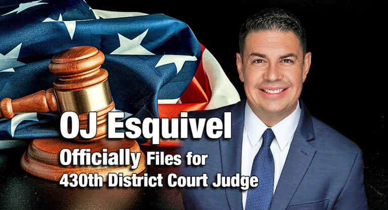 OJ Esquivel Officially Files for 430th District Court Judge