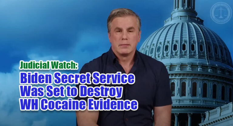 Judicial Watch: Documents Suggest that Biden Secret Service Was Set to Destroy WH Cocaine Evidence