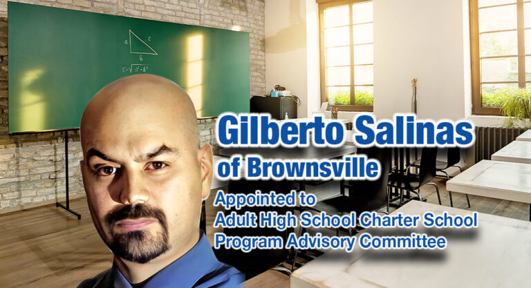 Gov. Names Salinas Chair of Adult High School Charter School Program Advisory Committee