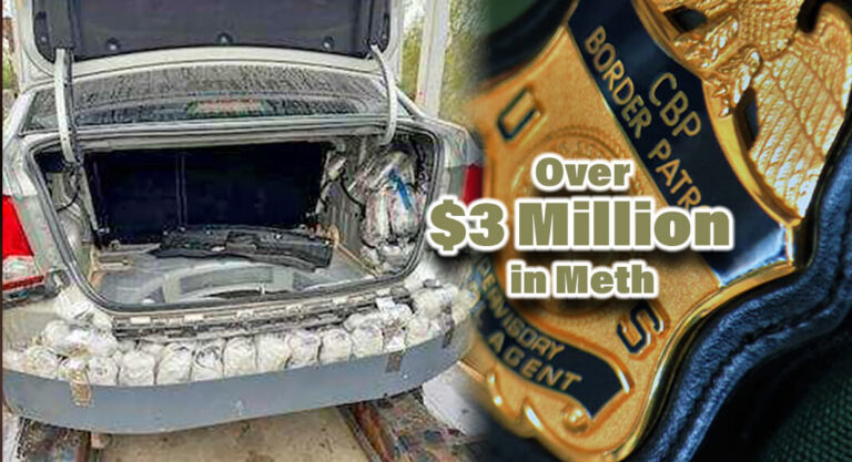 Laredo Sector Border Patrol seized over $3 Million in Meth 