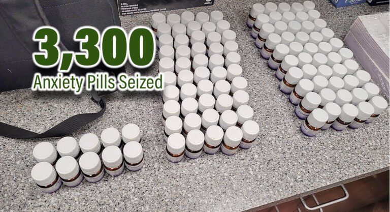 3,300 Anxiety Pills Seized at Falfurrias Checkpoint 