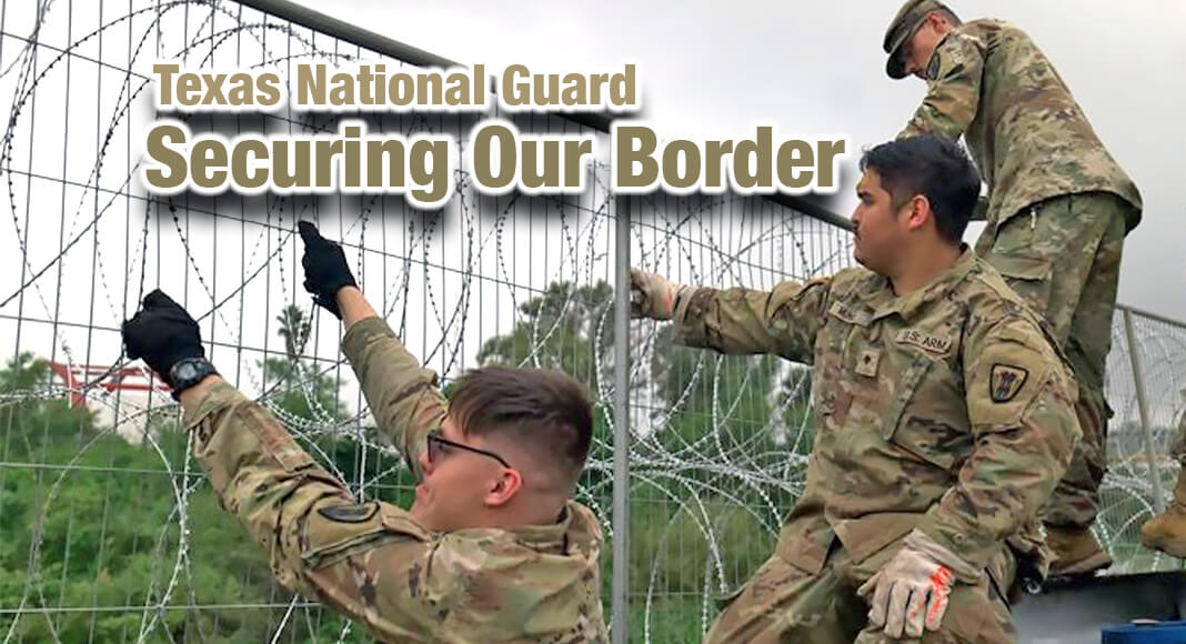 Texas National Guard Engineer Special Response Teams this week installed a new anti-climb barrier near Brownsville, Texas to further the agency’s effort to stem the flow of illegal crossings. Photo: Texas Military department