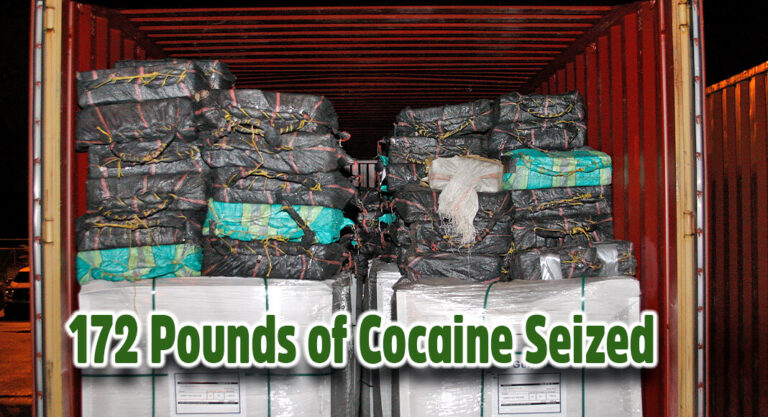 CBP Officers Seize 172 Pounds of Cocaine At The Ysleta Port Of Entry Cargo Facility
