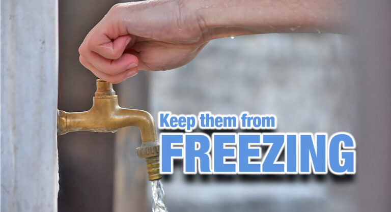 Residents Urged to Protect Pipes to Avoid Freezing, Interruption of Water Service