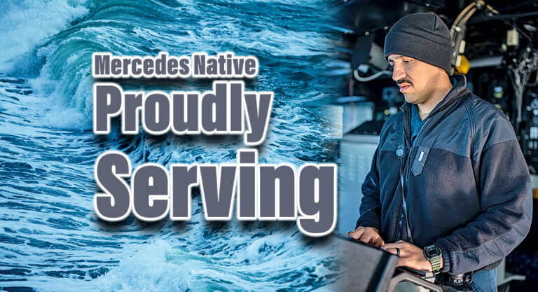 Mercedes Native Stands Bridge Watch Aboard USS Princeton Deployed in The South China Sea