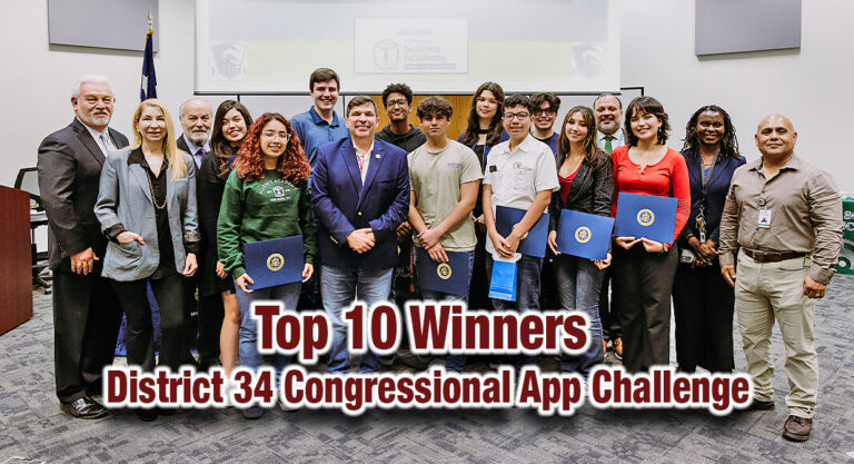 Congressman Gonzalez Recognizes Top 10 Winners of District 34 Congressional App Challenge