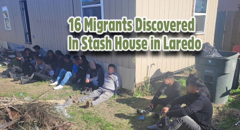 Agents Discover 16 Migrants in a Stash House in Laredo 