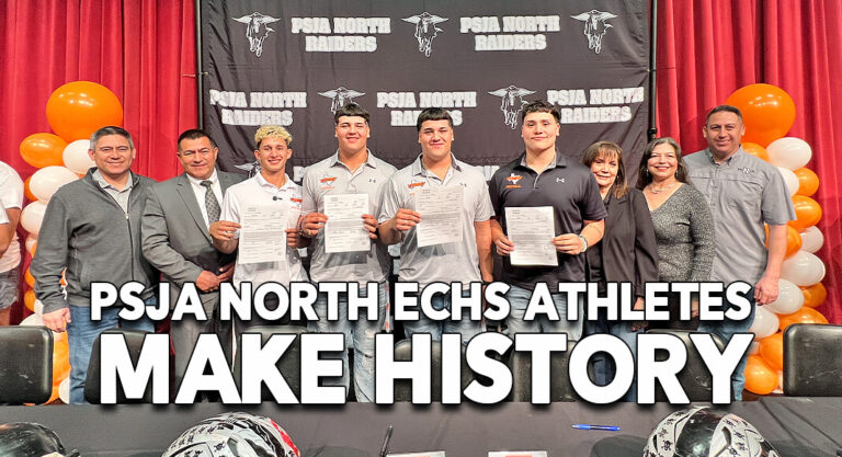 PSJA North ECHS Athletes Make History: Sign Letters of Commitment for UTRGV’s Inaugural Football Team 
