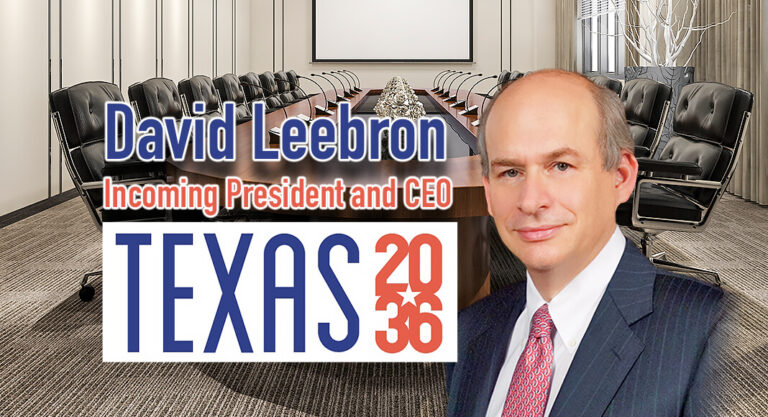 David Leebron Named Incoming President & CEO of Texas 2036