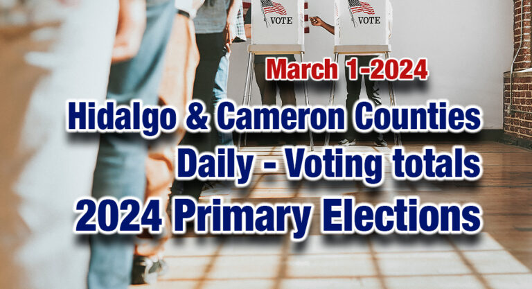 2024 Hidalgo and Cameron Counties Primary Election Unofficial Vote Count for 3-1-2024 