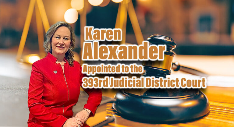 Governor Abbott Appoints Alexander To 393rd Judicial District Court