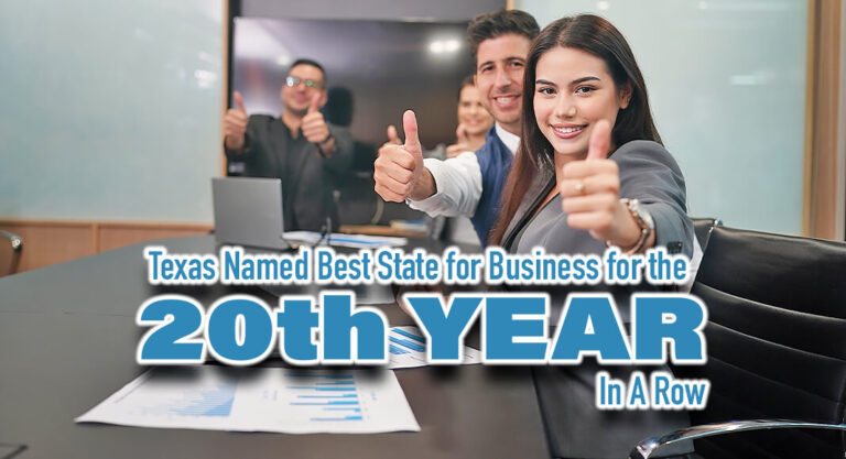 Texas Named Best State for Business for Record-Breaking 20th Year