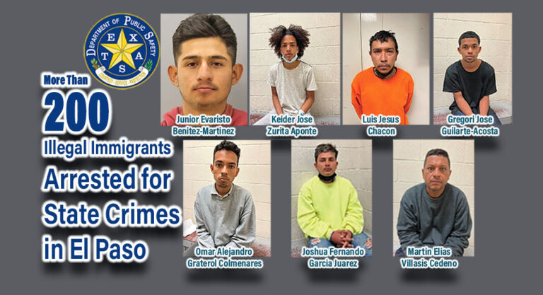 DPS Arrests More Than 200 Illegal Immigrants for State Crimes in El Paso