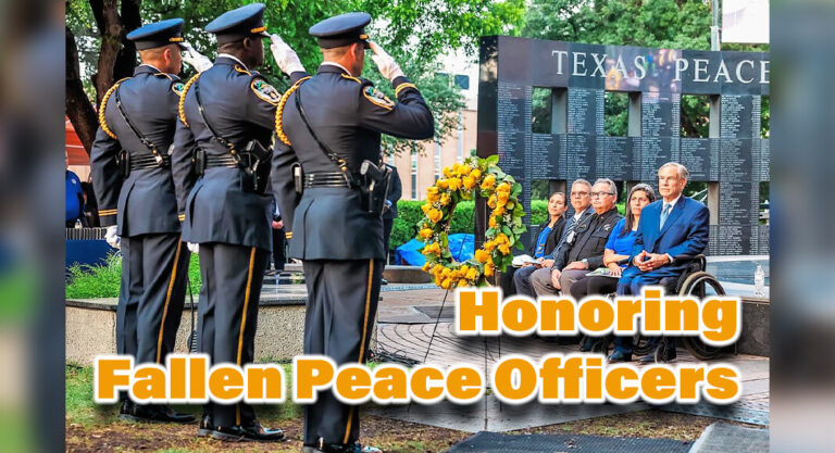 Recognizing Fallen Peace Officers at Memorial Ceremony in Austin