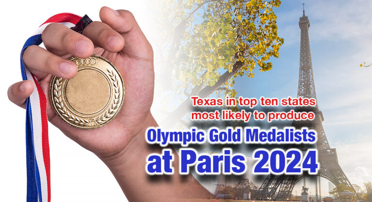 Texas in top ten states most likely to produce Olympic gold medalists at Paris 2024