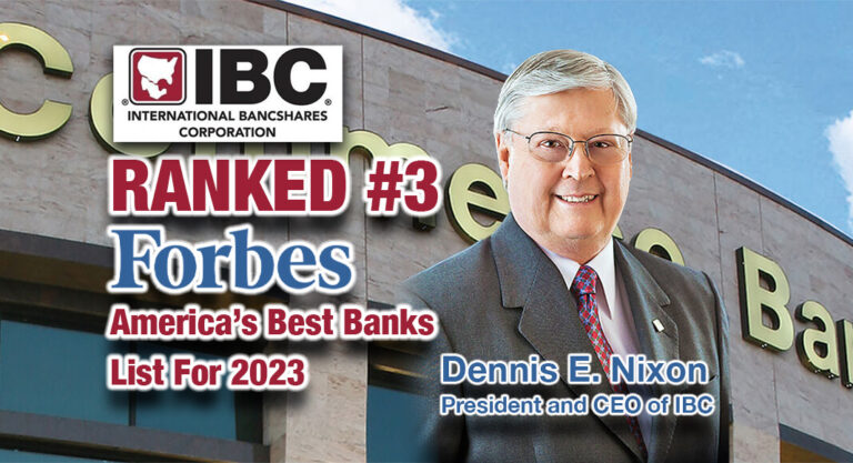 International Bancshares Corporation Ranked Third on Forbes’ America’s Best Banks List For 2023
