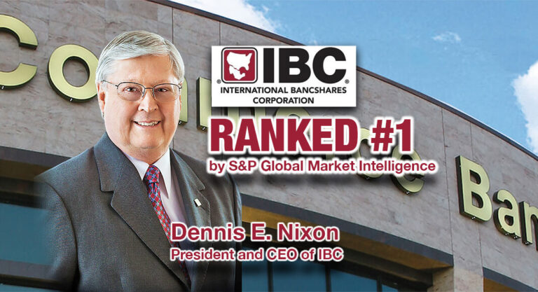 International Bancshares Corporation (IBC) ranked #1 by S&P Global Market Intelligence