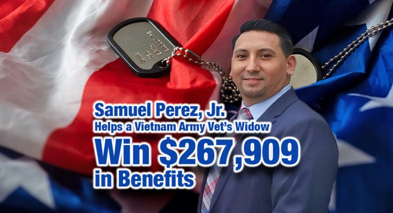 Hidalgo County’s Samuel Perez, Jr. Honored for Helping a Vietnam Army Vet’s Widow Win $267,909 in Benefits