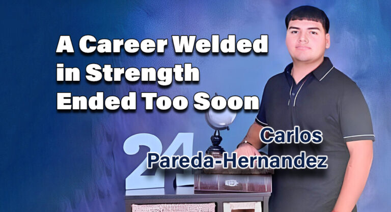 A Career Welded in Strength Ended Too Soon
