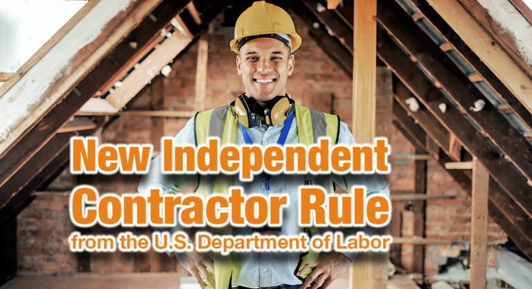 New Independent Contractor Rule from the U.S. Department of Labor