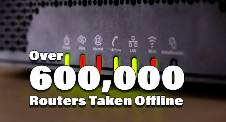 Over 600,000 Routers Taken Offline