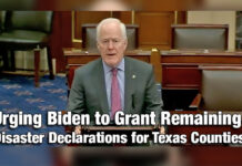 After Storms, Cornyn Urges Biden to Grant Remaining Disaster Declarations for Texas Counties