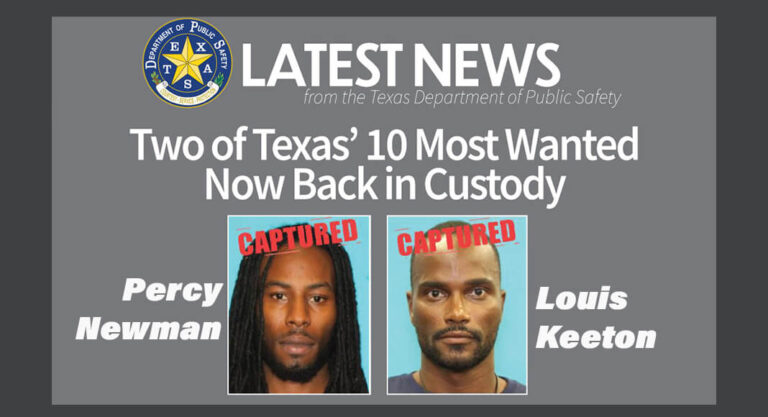 Two of Texas’ 10 Most Wanted Now Back in Custody