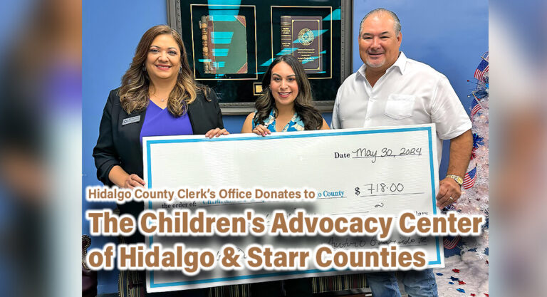 Hidalgo County Clerk’s Office Donates $718 to the Children’s Advocacy Center