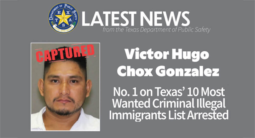 No. 1 on Texas' 10 Most Wanted Criminal Illegal Immigrants List