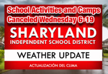 Sharyland ISD: No School Activities or Camps, Wed. 6-19