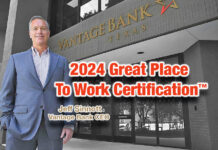 VANTAGE BANK Earns 2024 Great Place To Work Certification™