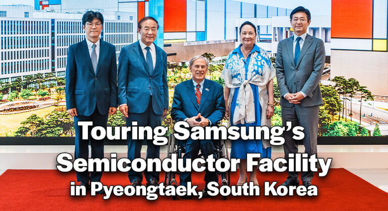 Governor Abbott Tours Samsung’s Semiconductor Facility in Pyeongtaek, South Korea