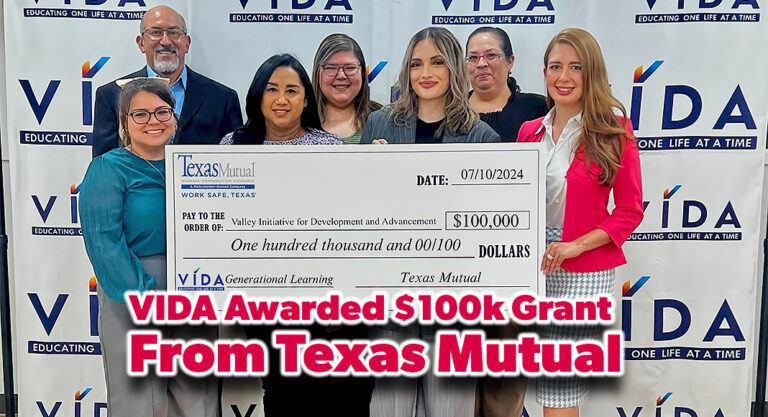 VIDA Awarded $100k Grant from Texas Mutual 
