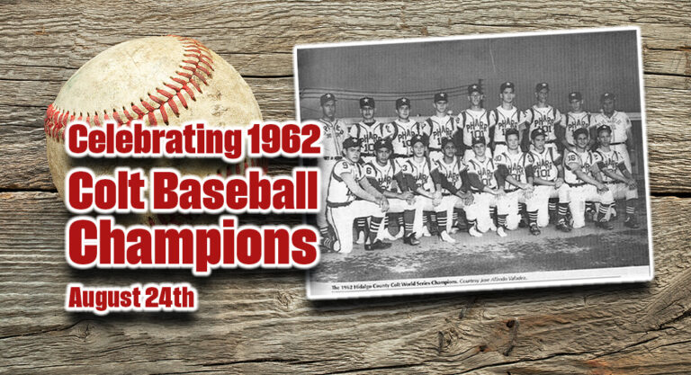 Celebrating Historic 1962 Colt Baseball Champions, August 24th