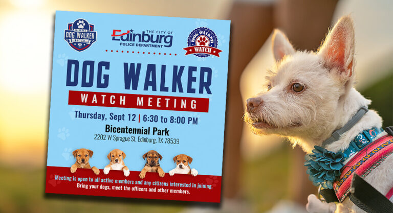 Dog Walker Watch Meeting at Bicentennial Park, Sept. 12th