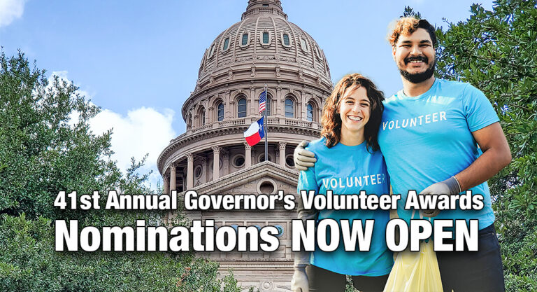 Nominations Now Open for The 41st Annual Governor’s Volunteer Awards