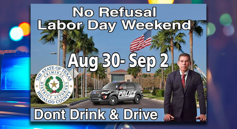 9th Annual “No Refusal Weekend”, August 30-Sept 2
