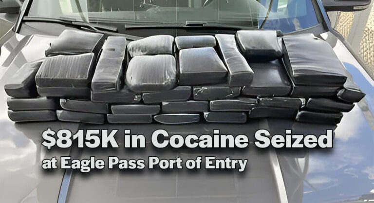 CBP Officers Seize $815K In Cocaine at Eagle Pass Port of Entry