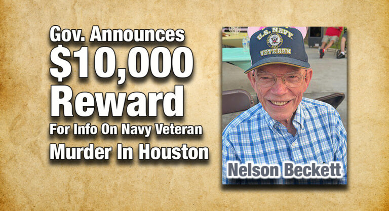 Gov. Announces $10,000 Reward for Info on Navy Veteran Murder in Houston