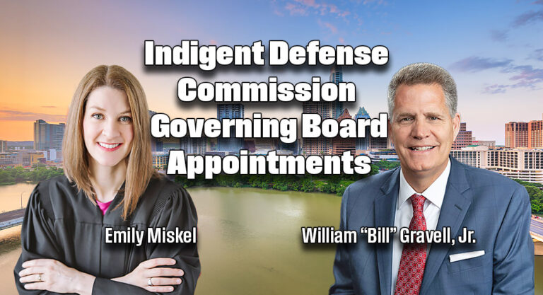 Gov. Names Gravell, Miskel to Indigent Defense Commission Governing Board