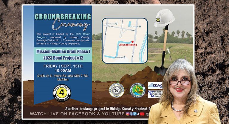 Groundbreaking Ceremony for the Mission-McAllen Drain Phase I, Sept. 13th