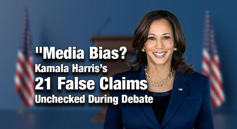 “Media Bias? Kamala Harris’s 21 False Claims Unchecked During Debate, According to Breitbart Report”