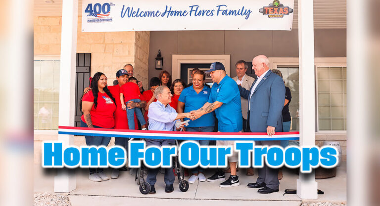 Governor Presents Home For Our Troops Key To Texas Veteran In New Braunfels