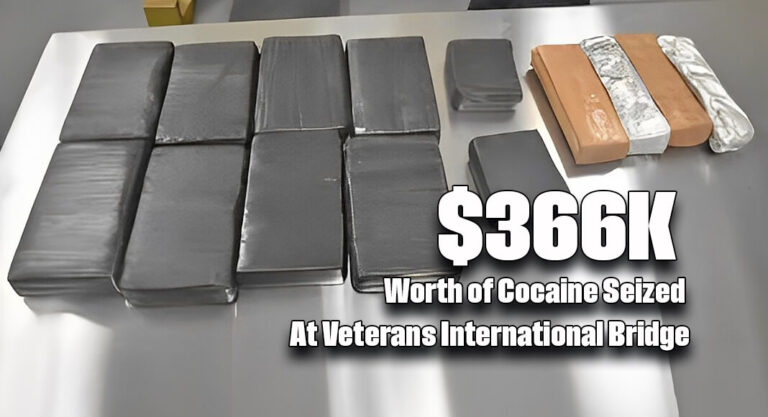 CBP Officers Seize $366K Worth of Cocaine At Veterans International Bridge