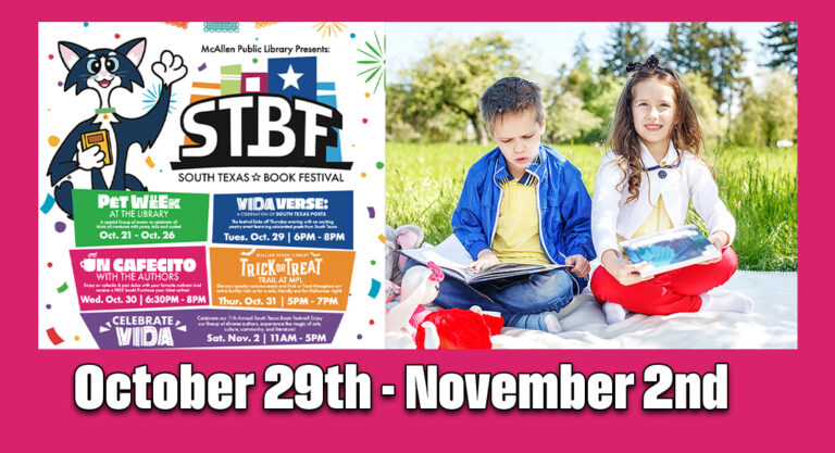Annual South Texas Book Festival, Oct. 29th – Nov. 2nd