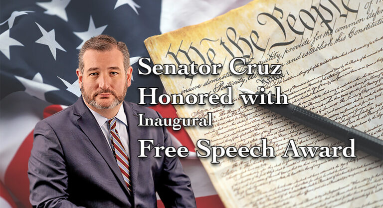 Media Research Center Honors Sen. Cruz with Inaugural Free Speech Award