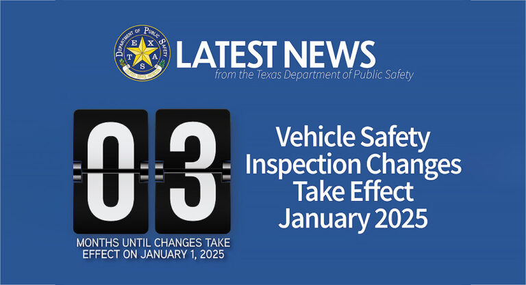 Vehicle Safety Inspection Changes Take Effect January 2025